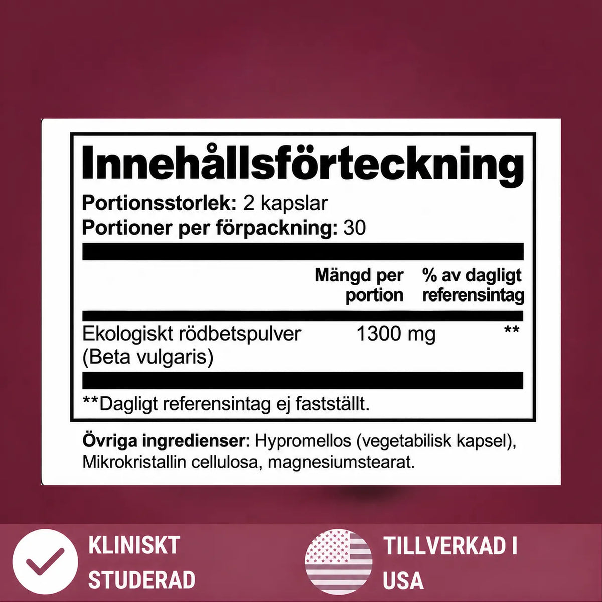Velianas BeetWise Rödbetsformel